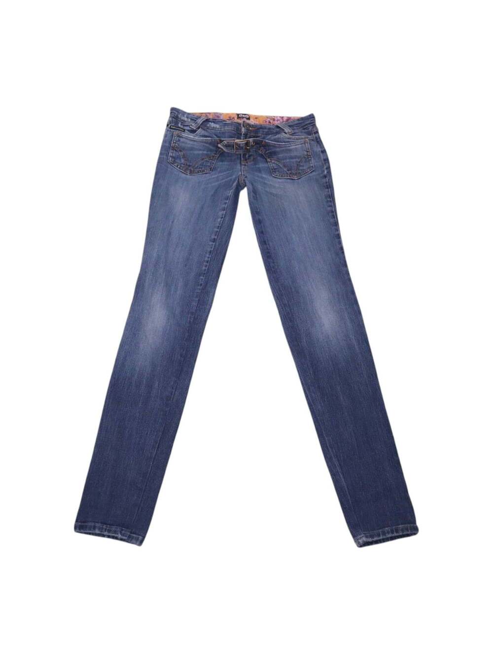 Y2K DOLCE & GABBANA Low Rise Buckle Skinny Jeans (S)